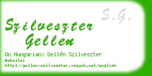 szilveszter gellen business card
