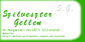 szilveszter gellen business card